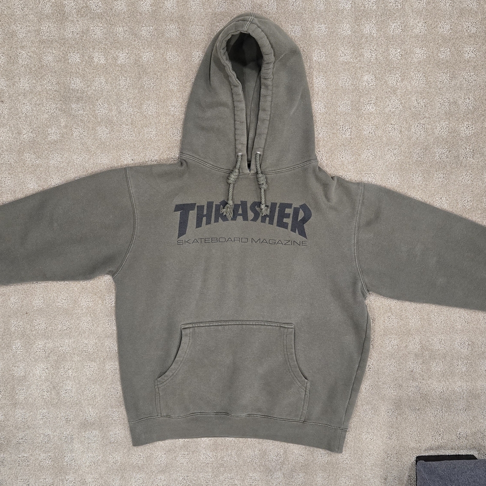 Thrasher Olive Hoodie for Men